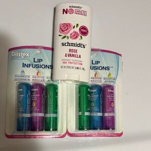 Rose & Vanilla Deodorant and Blistex Lip Infusions Set